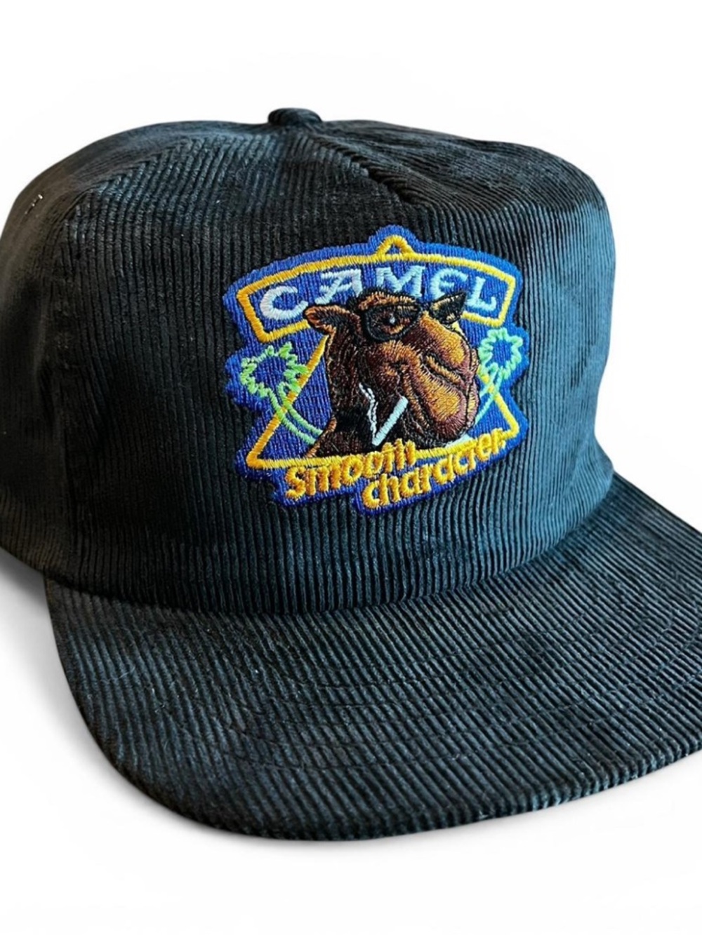 New Camel Embroidered Logo Corduroy Snapback